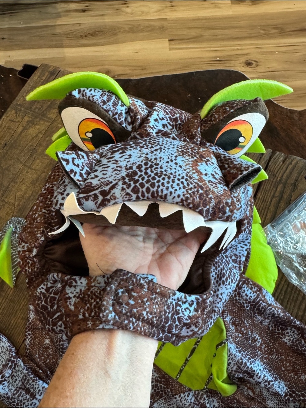 Darling Dragon Costume Toddler Kids 18-24 Months Green Brown Gray - Halloween - Picture 3 of 14